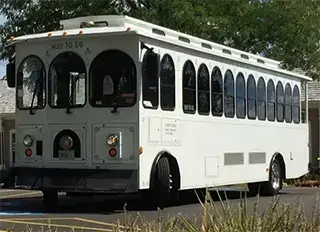 Trolley bus way to go limousine